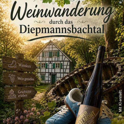 Weinwanderung durch das Diepmannsbachtal